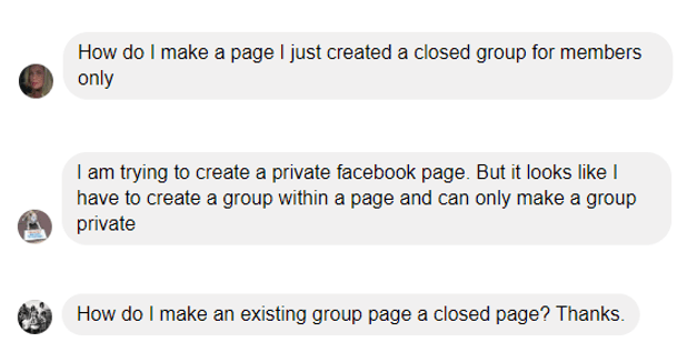 can i turn my facebook page into a closed group
