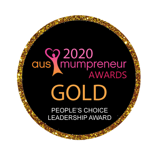 AUS Mumpreneur Peoples Choice Leadership Awards Gold Winner 2020